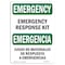 Signmission Safety Sign, OSHA EMERGENCY, 7" Height, Response Kit Bilingual, Landscape OS-EM-D-710-L-10311 - alternate 1